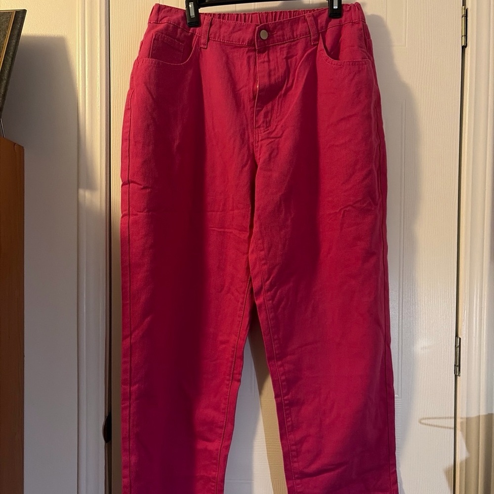 SHEIN Curve 1XL Hot Pink Ladies Jeans